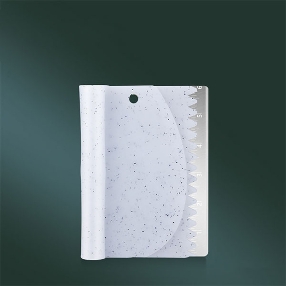 Stainless Steel Bench Scraper Set with Measuring Scale for Bread, Pizza and Pastry