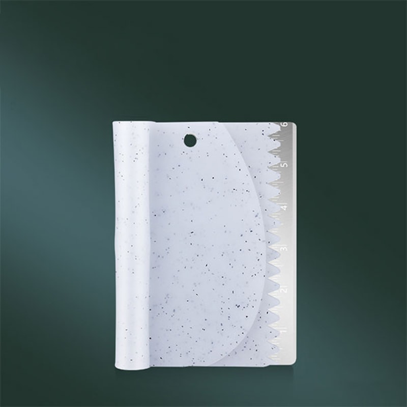 Stainless Steel Bench Scraper Set with Measuring Scale for Bread, Pizza and Pastry