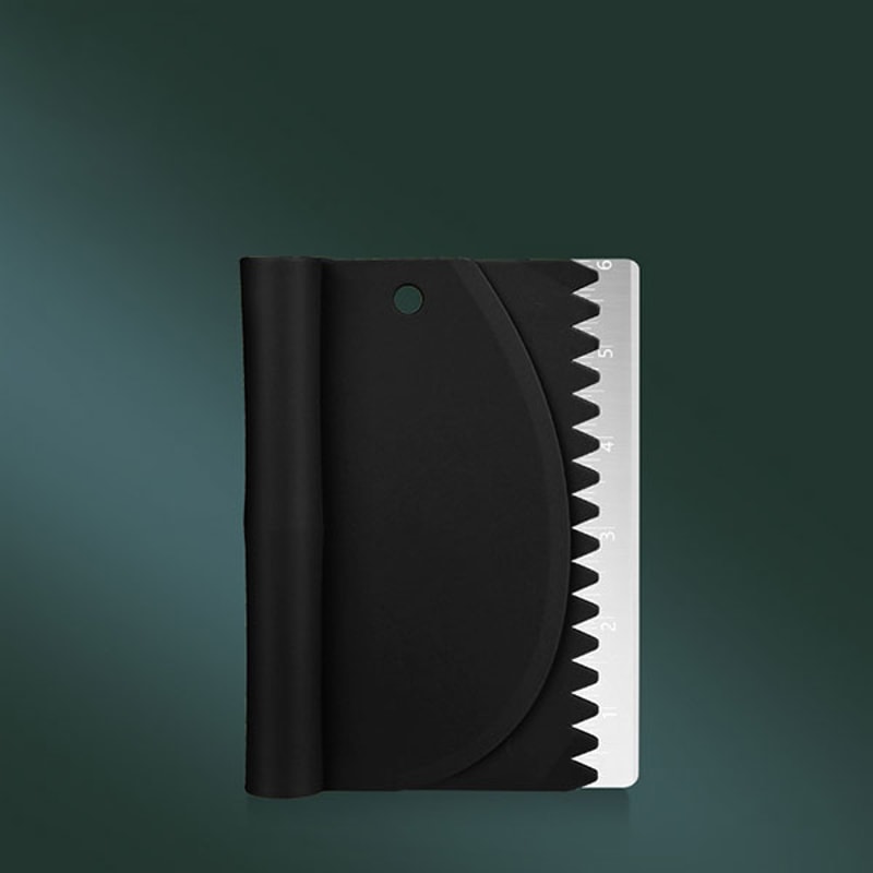 Stainless Steel Bench Scraper Set with Measuring Scale for Bread, Pizza and Pastry