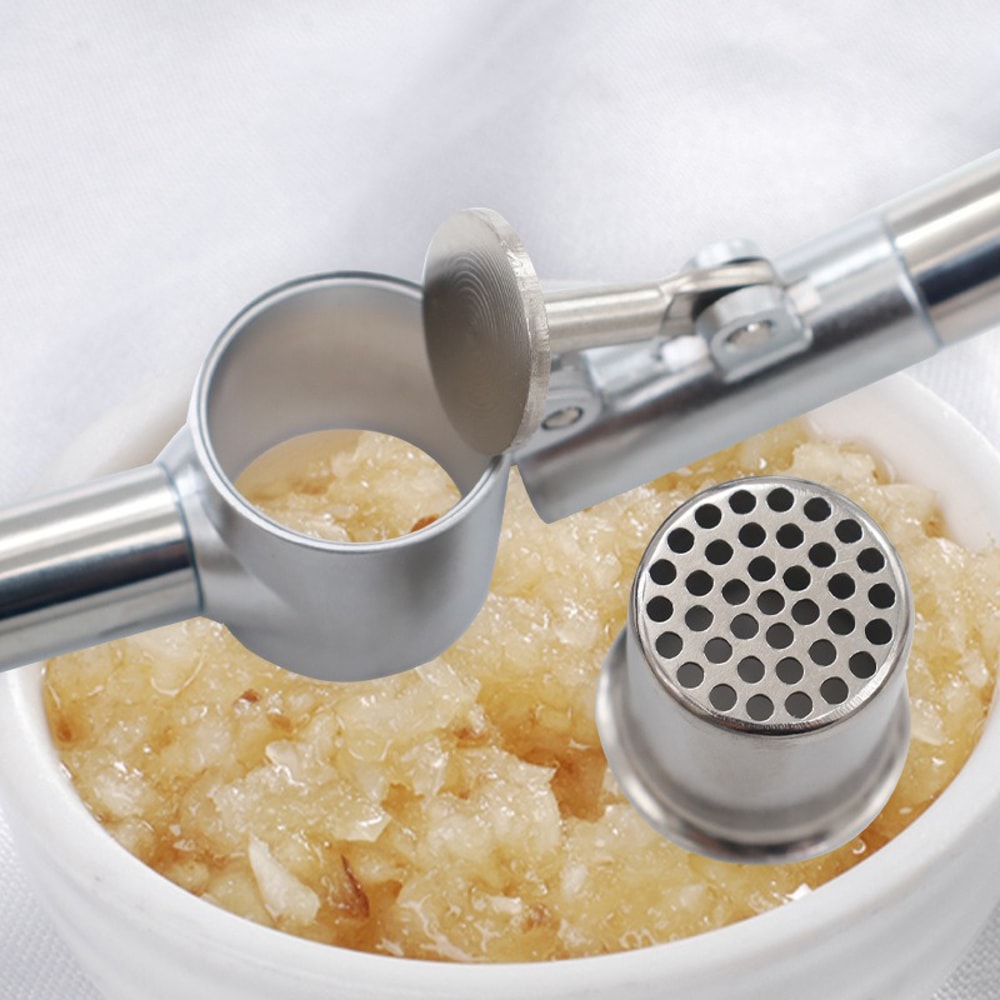Stainless Steel Garlic Press Rocker Manual Garlic Mincer for Easy Kitchen Prep