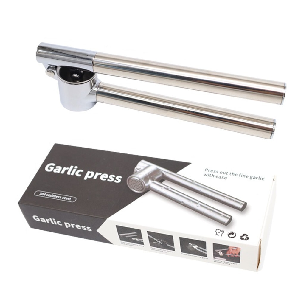 Stainless Steel Garlic Press Rocker Manual Garlic Mincer for Easy Kitchen Prep