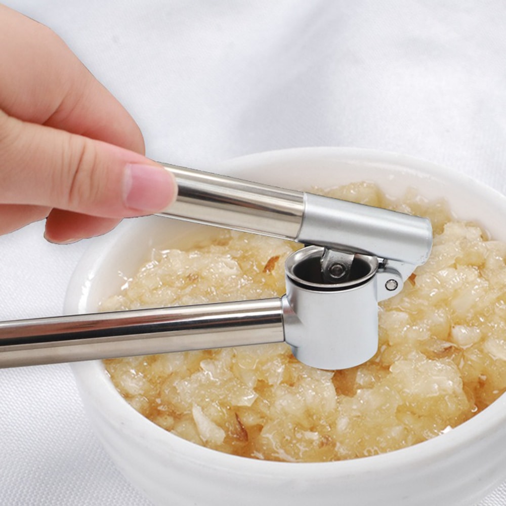 Stainless Steel Garlic Press Rocker Manual Garlic Mincer for Easy Kitchen Prep