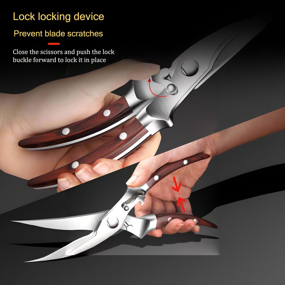 Multi Purpose Poultry Shears and Kitchen Scissors with Fish Scaler
