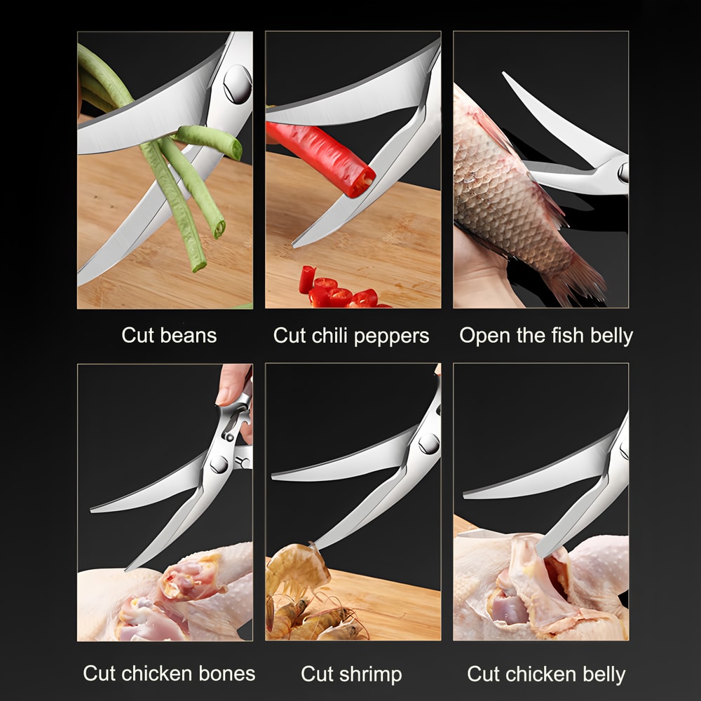 Multi Purpose Poultry Shears and Kitchen Scissors with Fish Scaler