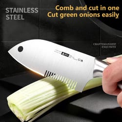 stainless steel green onion cutter and scallion shredder for fast garnish prep