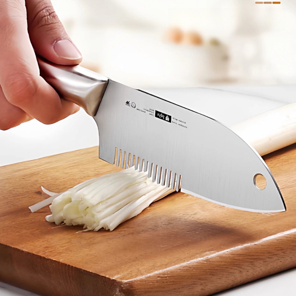 Stainless Steel Green Onion Cutter and Scallion Shredder for Fast Garnish Prep