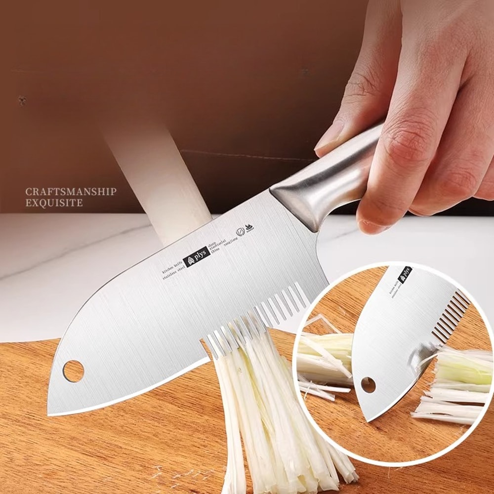 Stainless Steel Green Onion Cutter and Scallion Shredder for Fast Garnish Prep