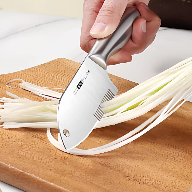 Stainless Steel Green Onion Cutter and Scallion Shredder for Fast Garnish Prep