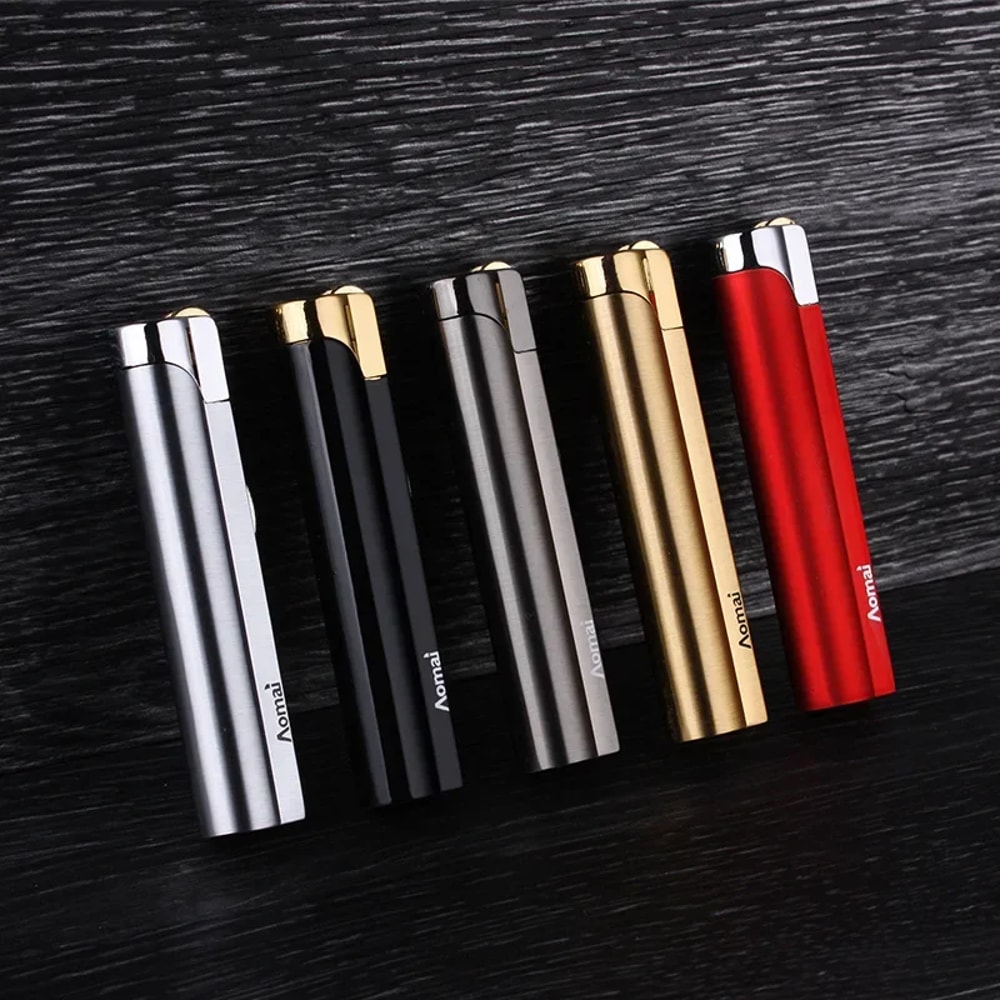 Windproof Torch Lighter Refillable Blue Flame Metal Lighter