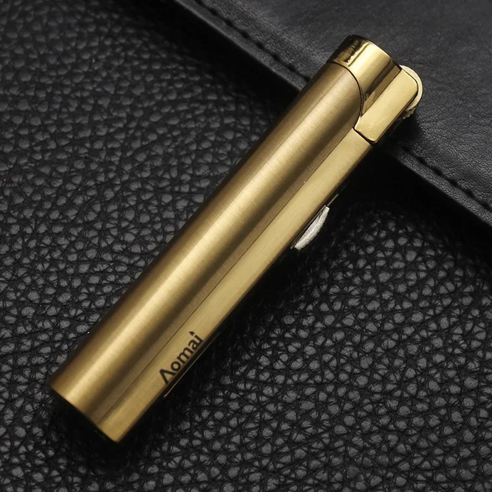 Windproof Torch Lighter Refillable Blue Flame Metal Lighter