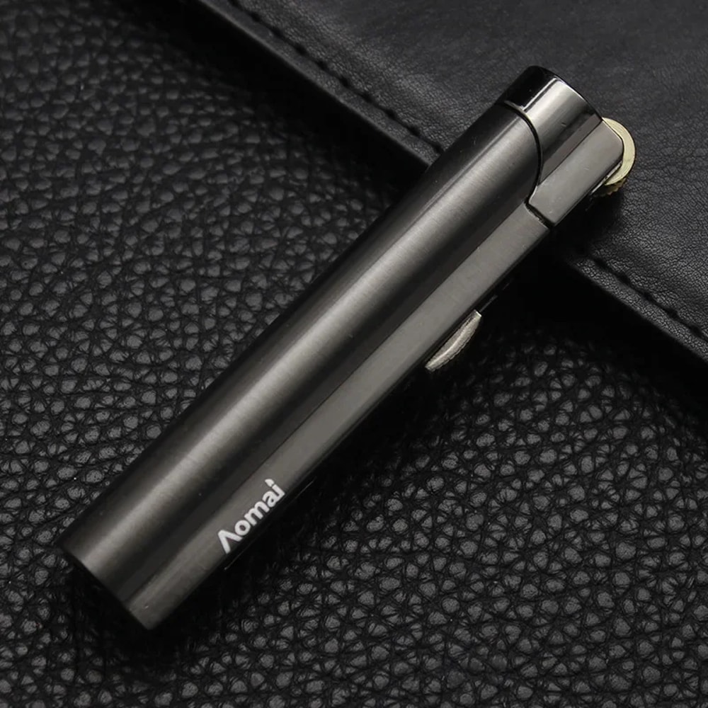 Windproof Torch Lighter Refillable Blue Flame Metal Lighter