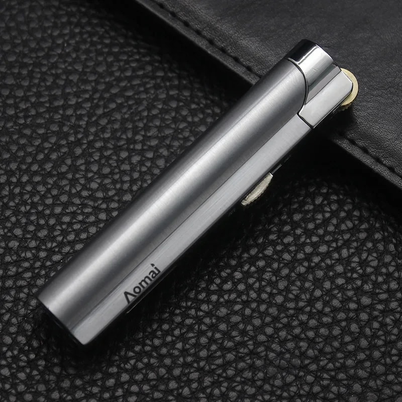Windproof Torch Lighter Refillable Blue Flame Metal Lighter