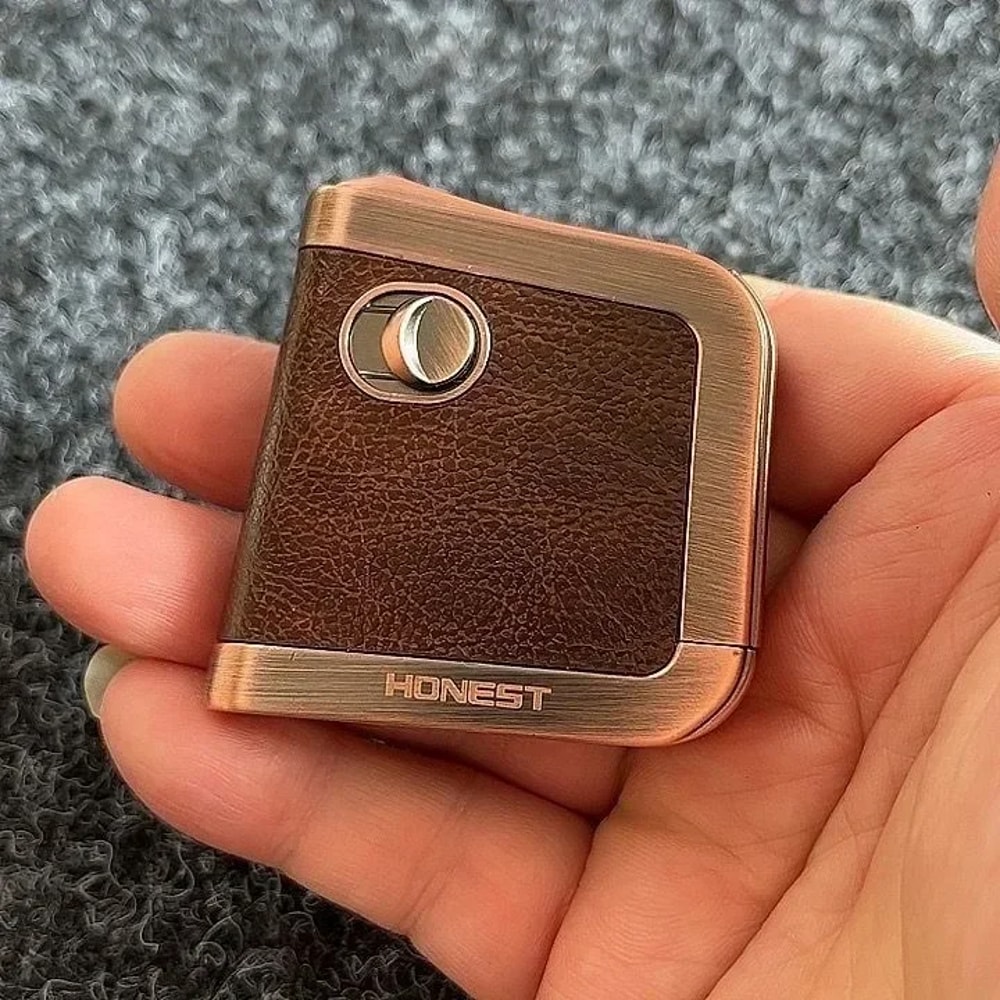 HONEST Vintage Windproof Lighter Refillable Metal Gift For Men 6