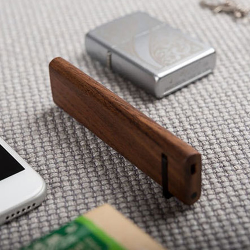 Black Walnut Portable Toothpick Case Wooden Travel Holder 3