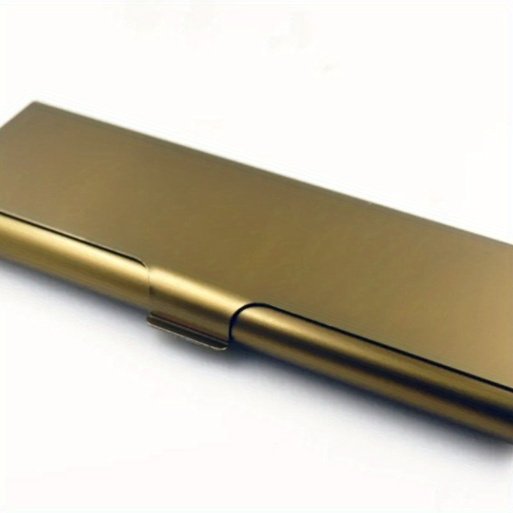 Custom Logo Aluminum Pencil Case Slim Metal Pen Box Gift Case 3