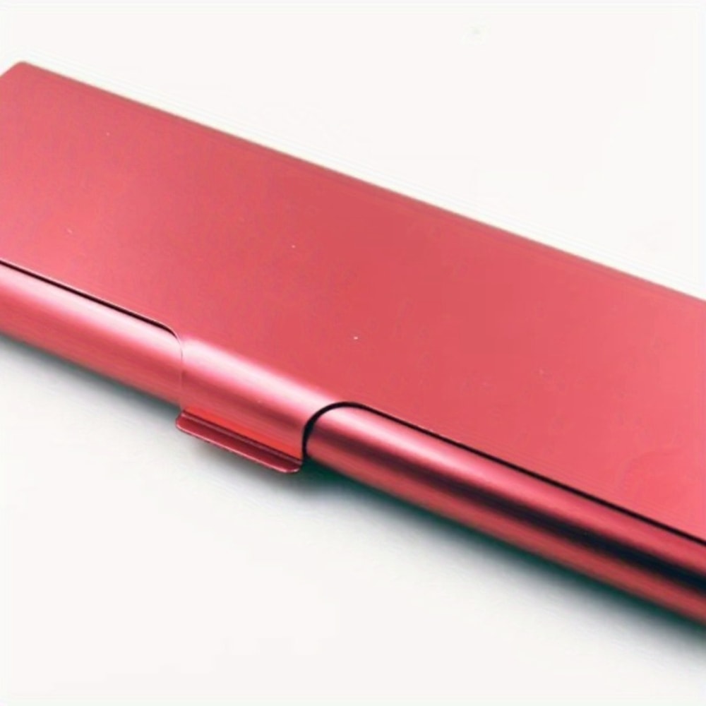 Custom Logo Aluminum Pencil Case Slim Metal Pen Box Gift Case 5