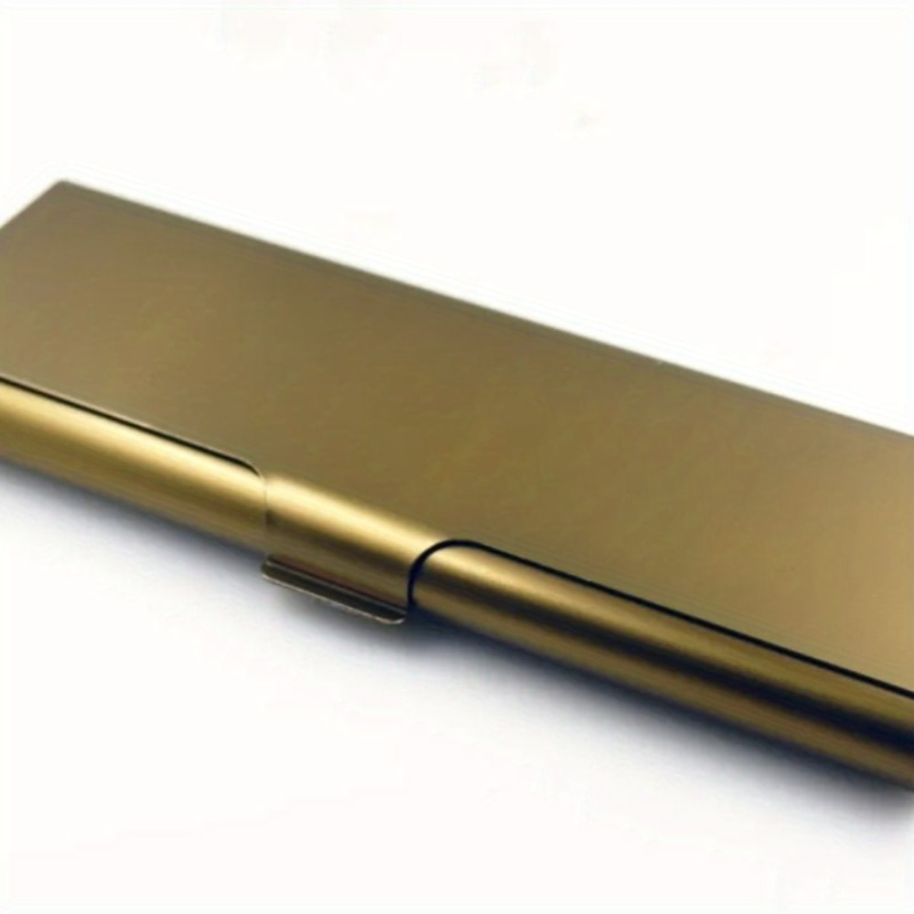 Custom Logo Aluminum Pencil Case Slim Metal Pen Box Gift Case 4