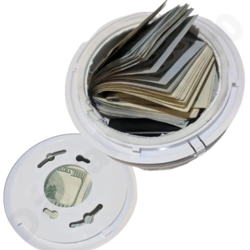 Smoke Detector Hidden Safe Diversion Box for Cash Keys and Jewelry