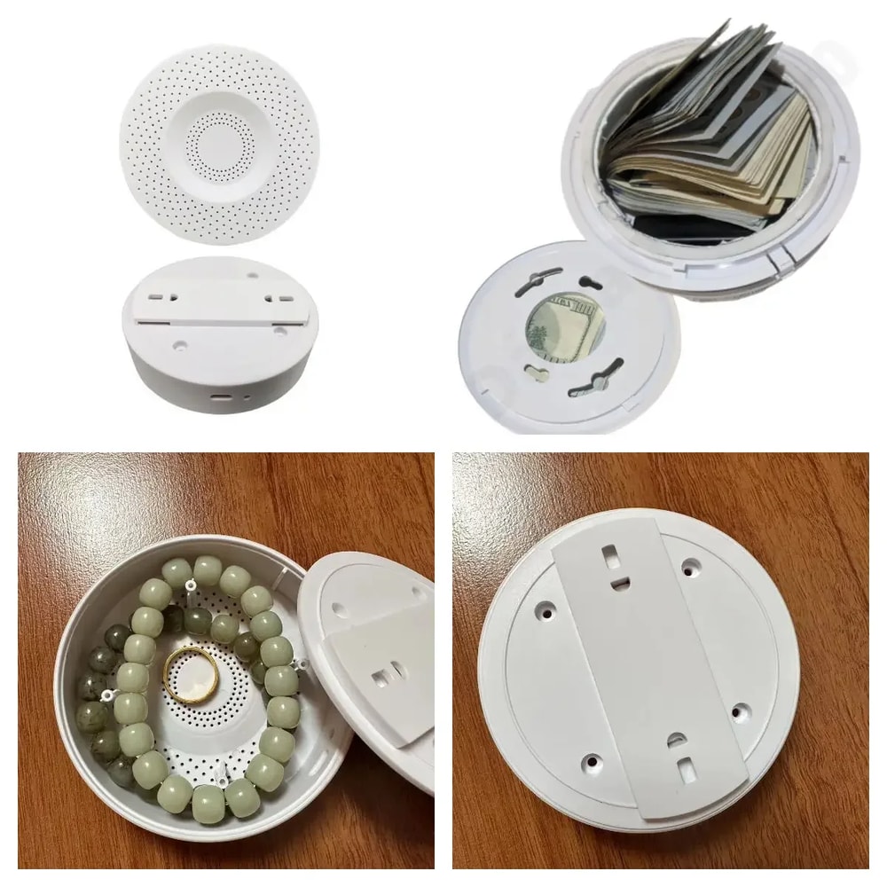Smoke Detector Hidden Safe Diversion Box for Cash Keys and Jewelry