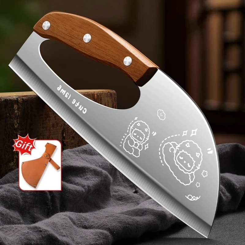 Effort Saving Meat Cleaver Knife Stainless Steel Vegetable Cutting Knife 3