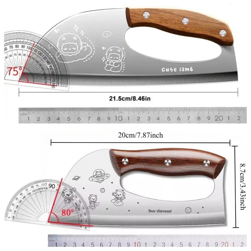 Effort Saving Meat Cleaver Knife Stainless Steel Vegetable Cutting Knife 6