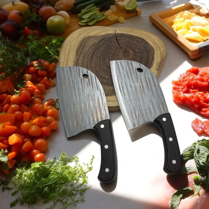 Hand Forged Boning Knife Butcher Knife with Solid Wood Handle