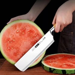 stainless steel watermelon knife long blade melon cutter for easy summer slicing