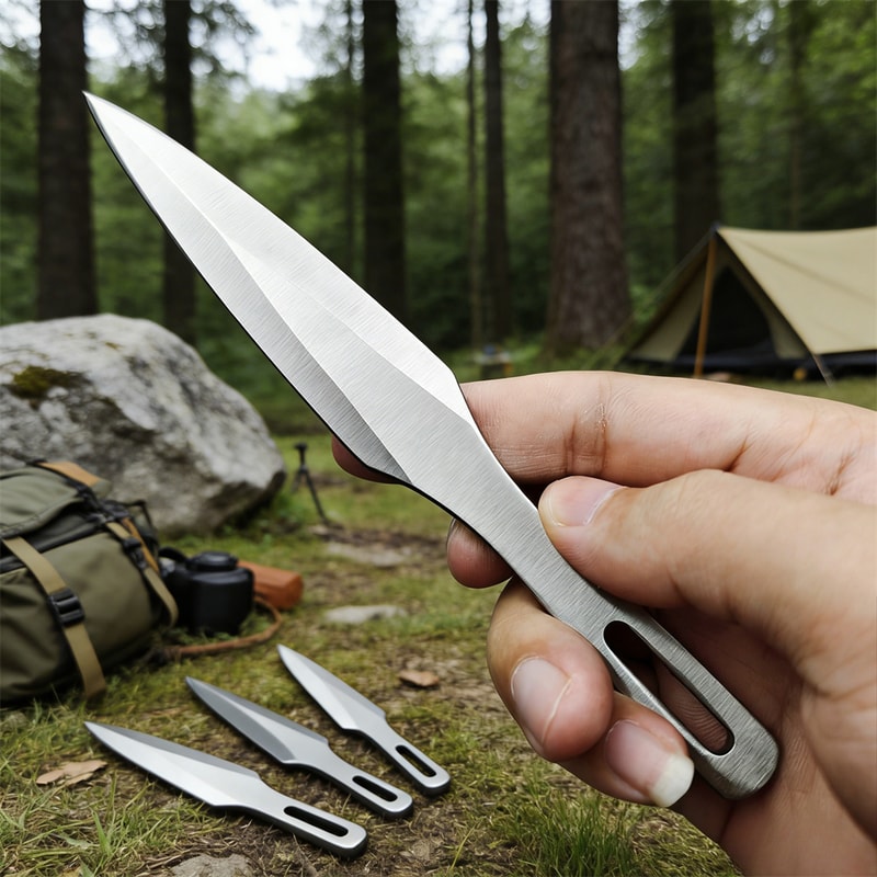 Stainless Steel Training Knife Dull Edge Pocket Trainer 1
