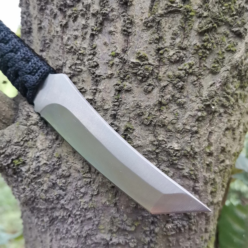 Fixed Blade Outdoor Utility Knife with Sheath and Lanyard