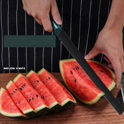 long stainless steel watermelon knife for melons, fruit & kitchen prep