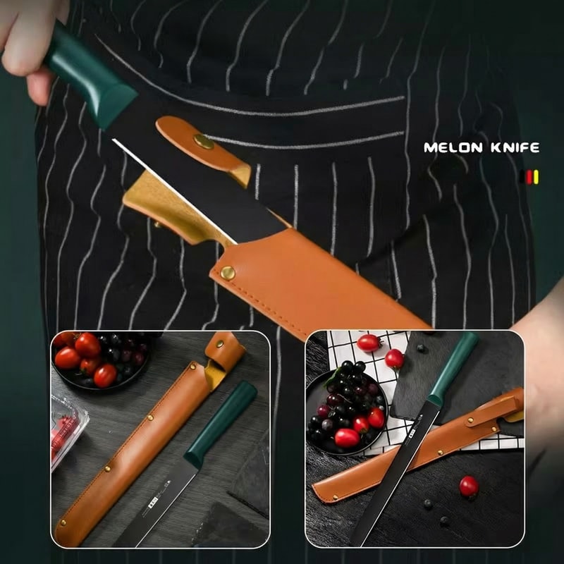 Long Stainless Steel Watermelon Knife For Melons Fruit Kitchen Prep 1