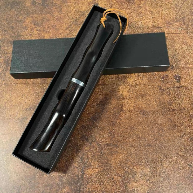 Handmade Damascus Steel Fixed Blade Knife with Bamboo Wood Handle