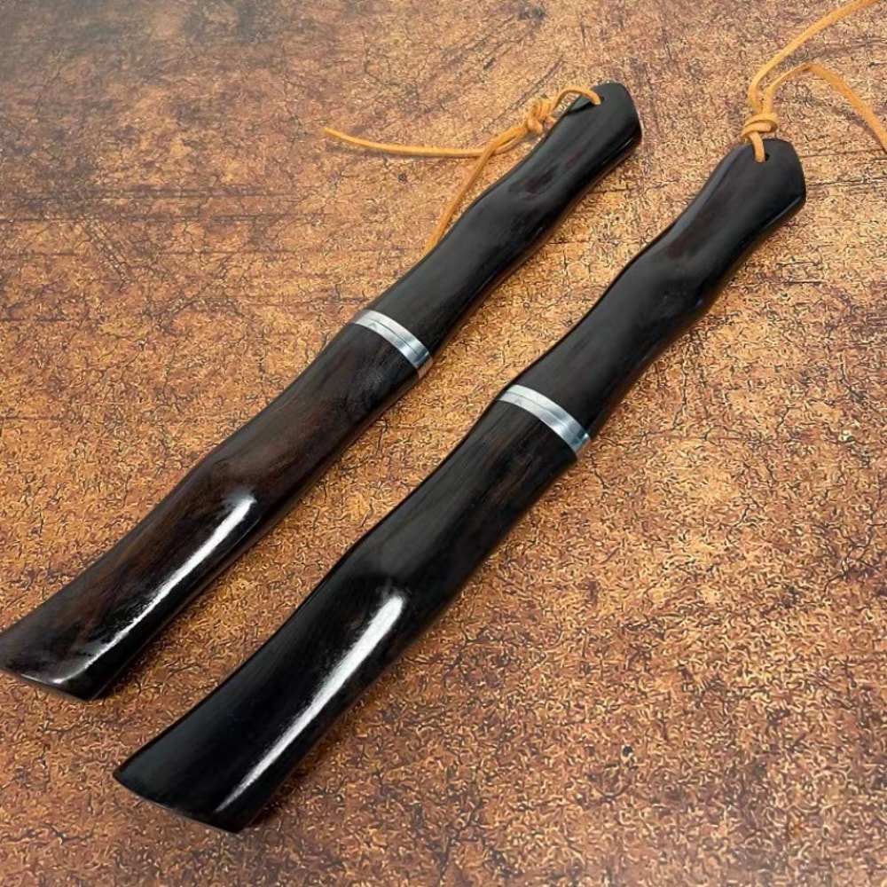 Handmade Damascus Steel Fixed Blade Knife with Bamboo Wood Handle