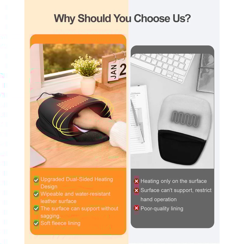 USB Heated Mouse Pad Hand Warmer For Office And Home 5
