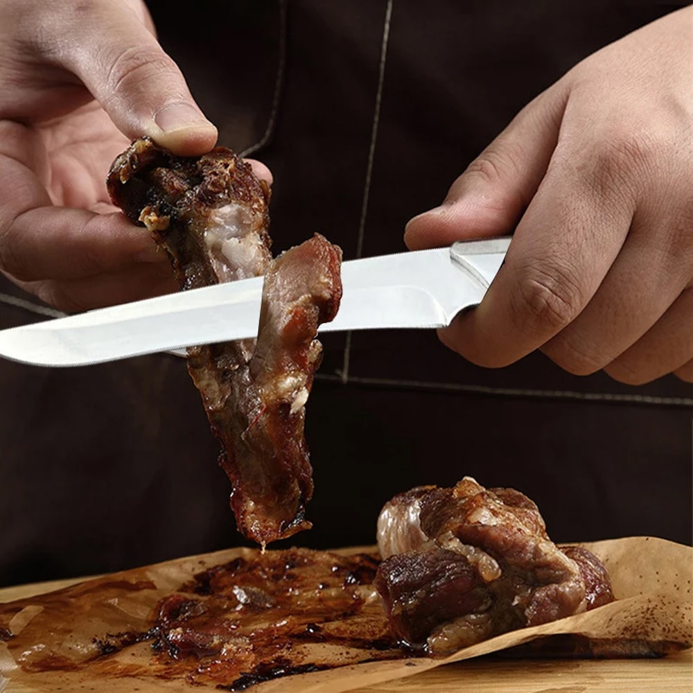 Stainless Steel Boning Knife with Protective Sleeve for Meat, Fruit and Everyday Prep