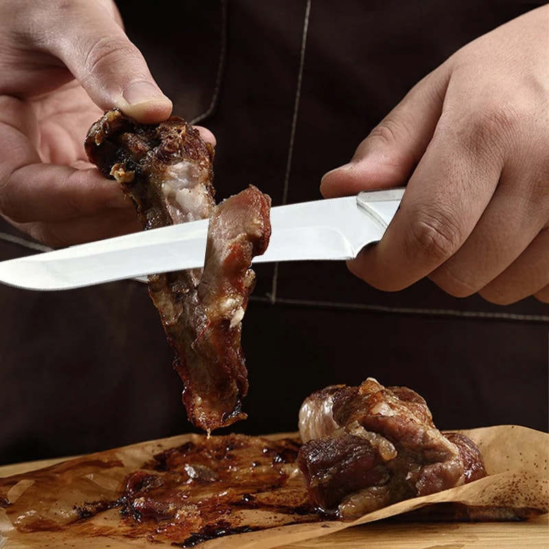 Stainless Steel Boning Knife with Protective Sleeve for Meat, Fruit and Everyday Prep
