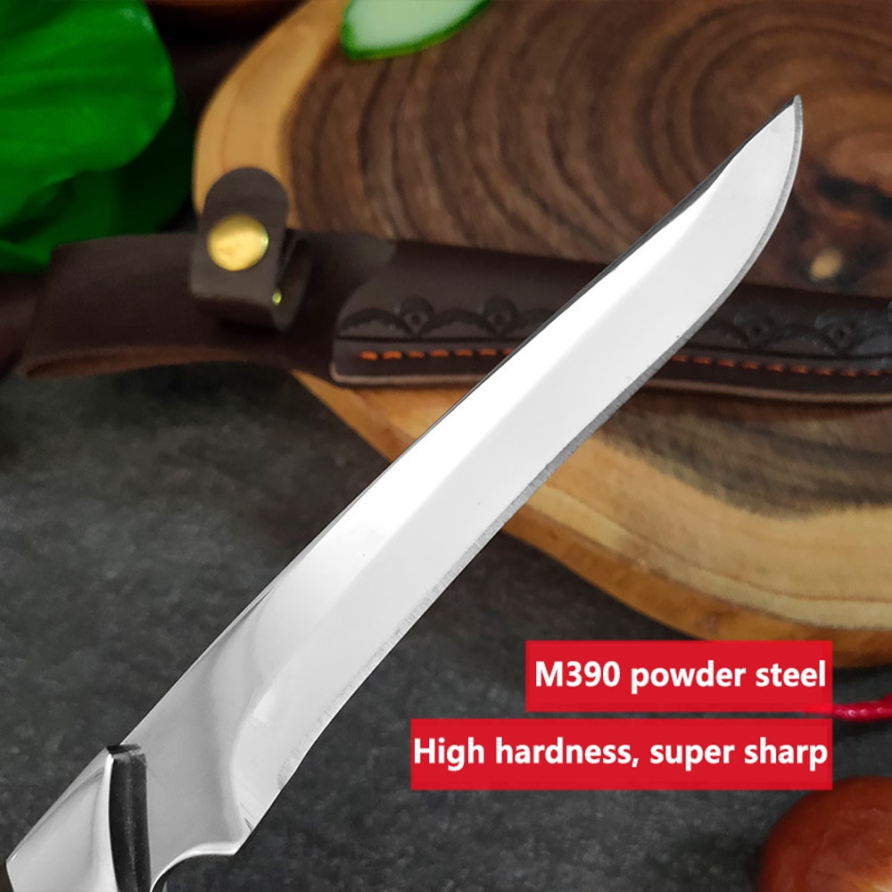 Stainless Steel Boning Knife with Protective Sleeve for Meat, Fruit and Everyday Prep