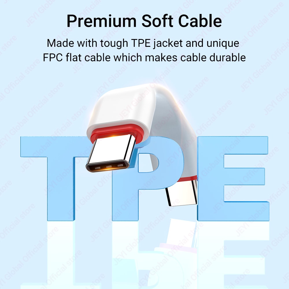 Short USB C Cable Thunderbolt Right Angle Fast Charge Cable 2