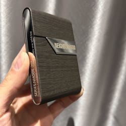 wood grain cigarette case with magnetic flip lid portable cigarette holder for men