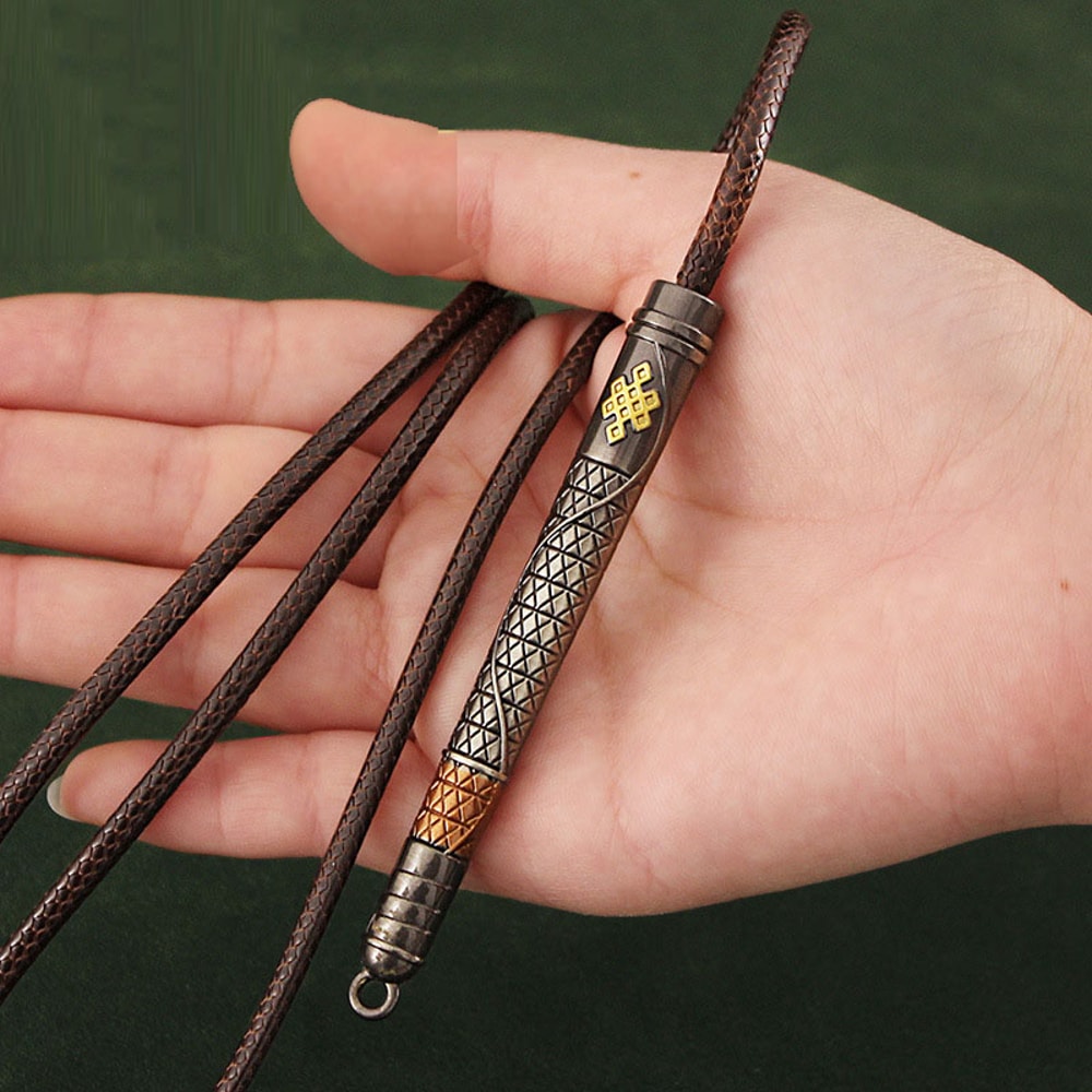 Li Jing Whip Anime Weapon Model Alloy Keychain Pendant for Collectors