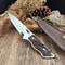Fox Edge Style Fixed Blade Knife With Wood Handle And Nylon Sheath 5