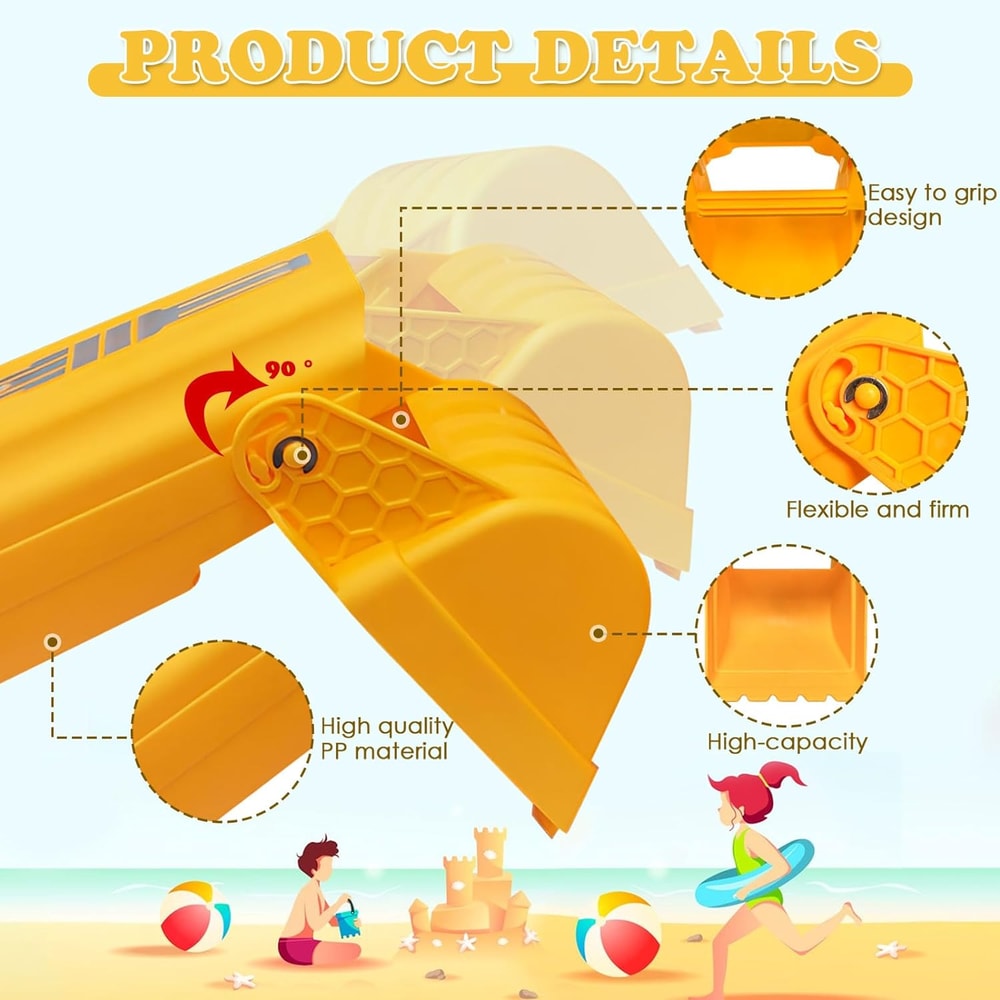 Kids Excavator Sand Toy Beach Shovel Digger For Sandbox Snow And Water Play 2