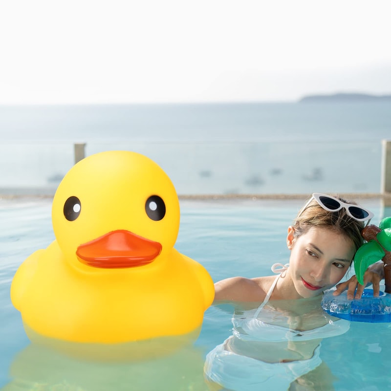 Giant Rubber Duck for Gender Reveal and Baby Shower Fun