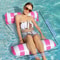Inflatable Water Hammock Pool Float for Adults Foldable Summer Lounger