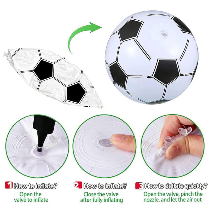 Inflatable Soccer Beach Ball For Kids Pool Parties And Summer Play 2