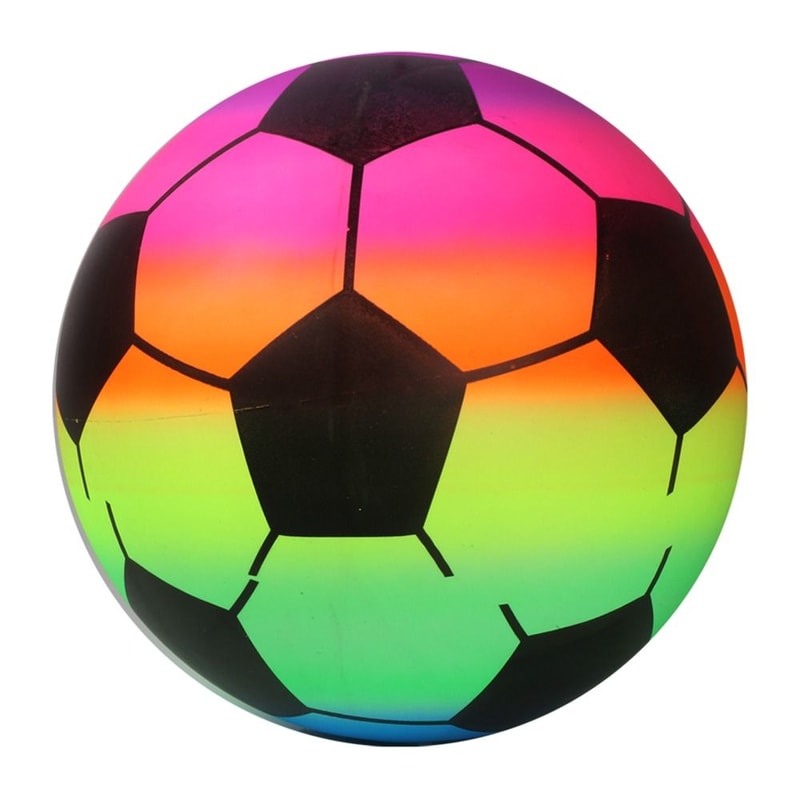 Rainbow Inflatable Beach Ball 22cm Thick PVC Pool And Beach Play Ball 3