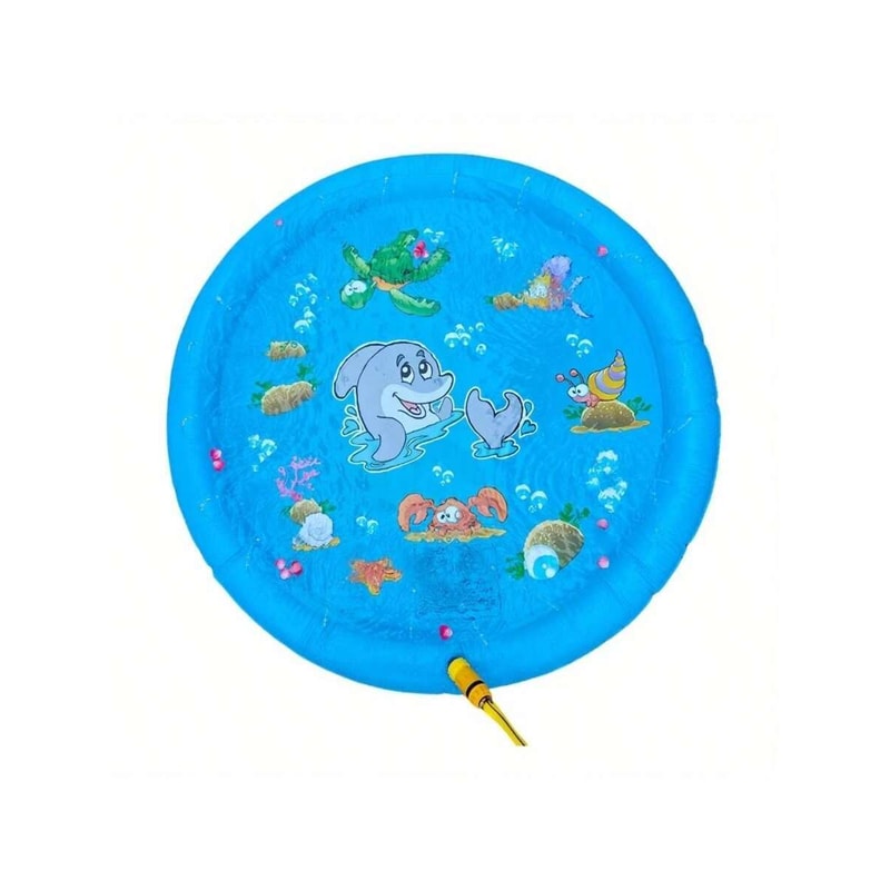 Dolphin Splash Pad for Kids Outdoor Sprinkler Play Mat