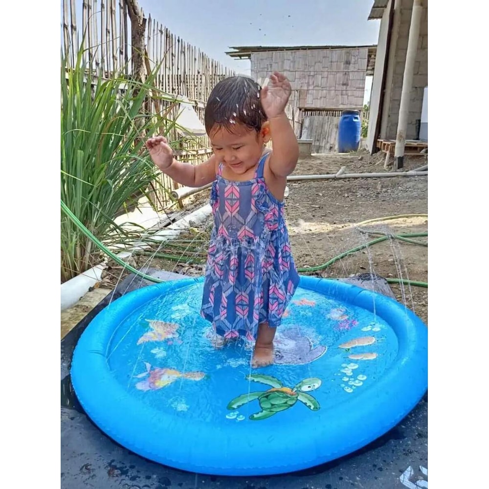 Dolphin Splash Pad for Kids Outdoor Sprinkler Play Mat