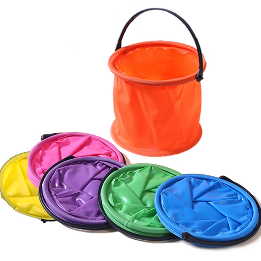 Collapsible Beach Bucket for Kids Portable Sand and Water Play Toy