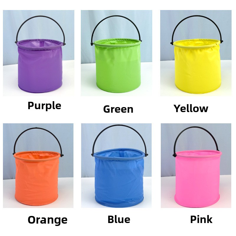 Collapsible Beach Bucket for Kids Portable Sand and Water Play Toy
